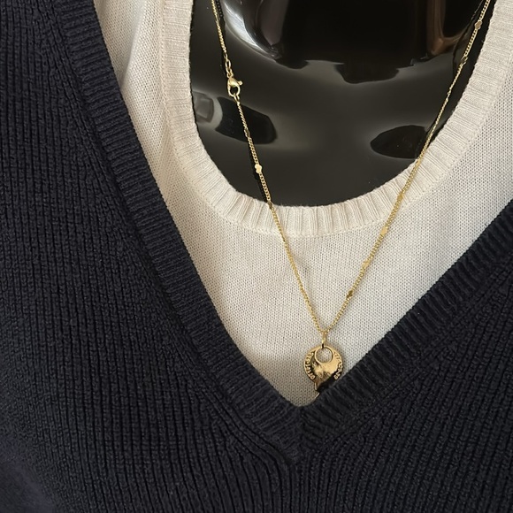 Ann Taylor Navy Blue V-Neck Sweater Size Small - Picture 3 of 10